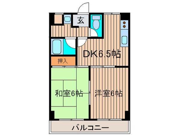 木島マンションの物件間取画像